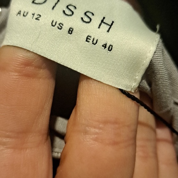 NWT Dissh Rio Pewter One Shoulder Dress US Size 8 - Picture 6 of 6